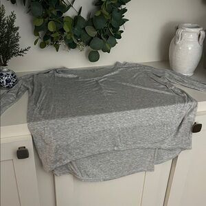 LOFT Light Gray Long Sleeve Top